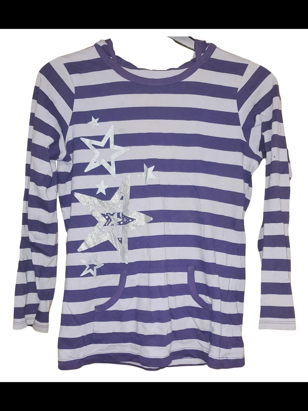 THE CHILDREN PLACE PURPLE STRIPES FASHION  GIRL'S TOP